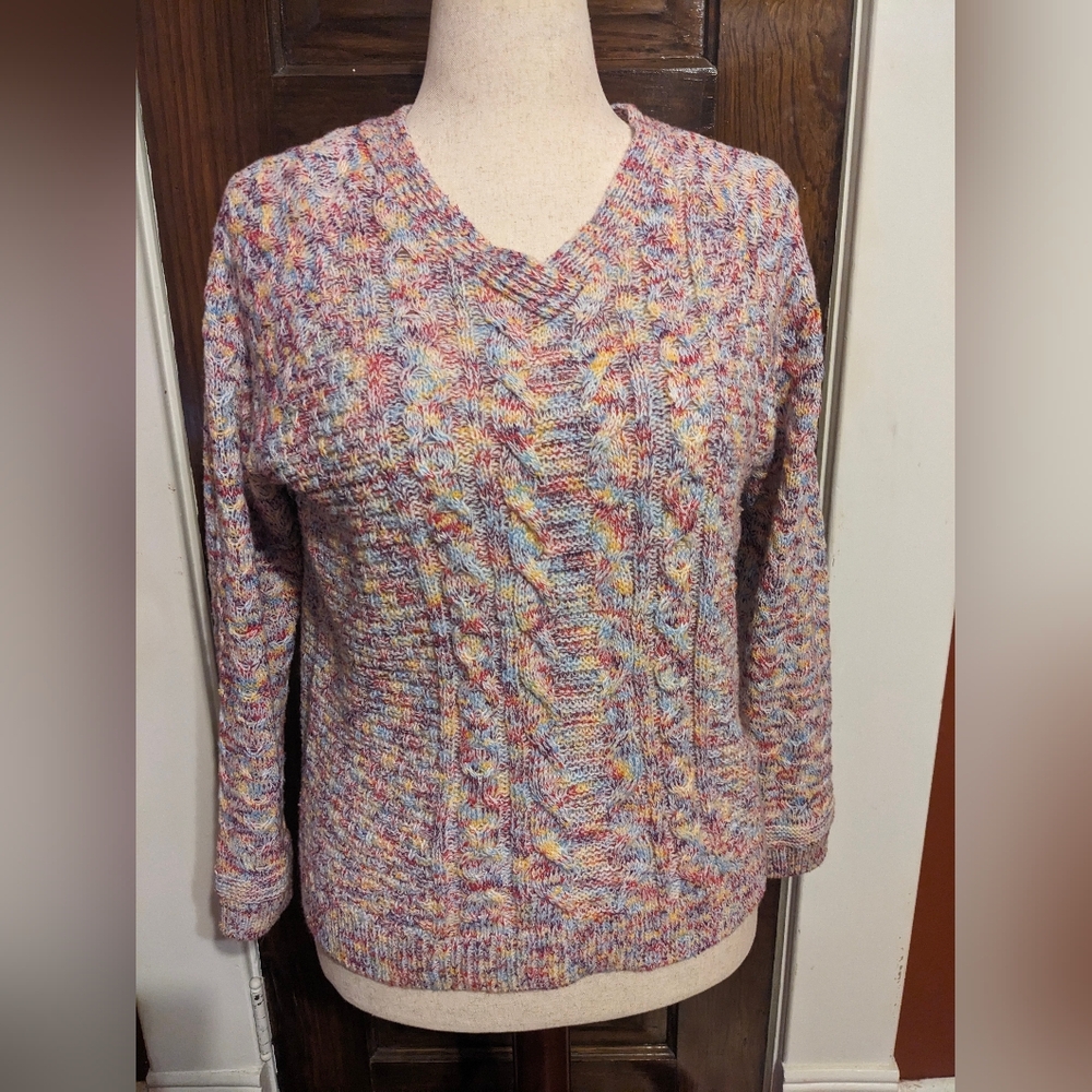 Colorful vneck sweater - Picture 2 of 3